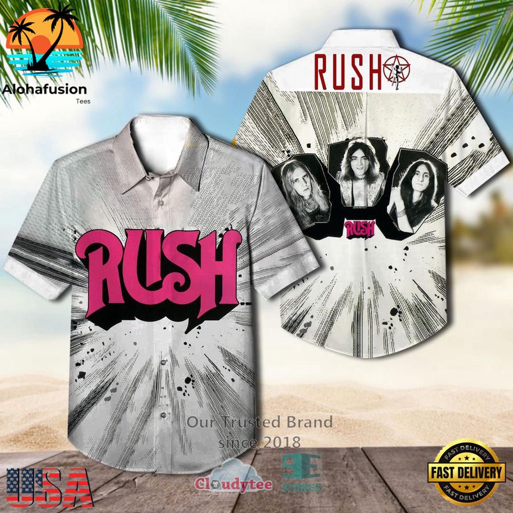 Rush Hemisphere Tour Vintage Summer Aloha Hawaiian Shirt