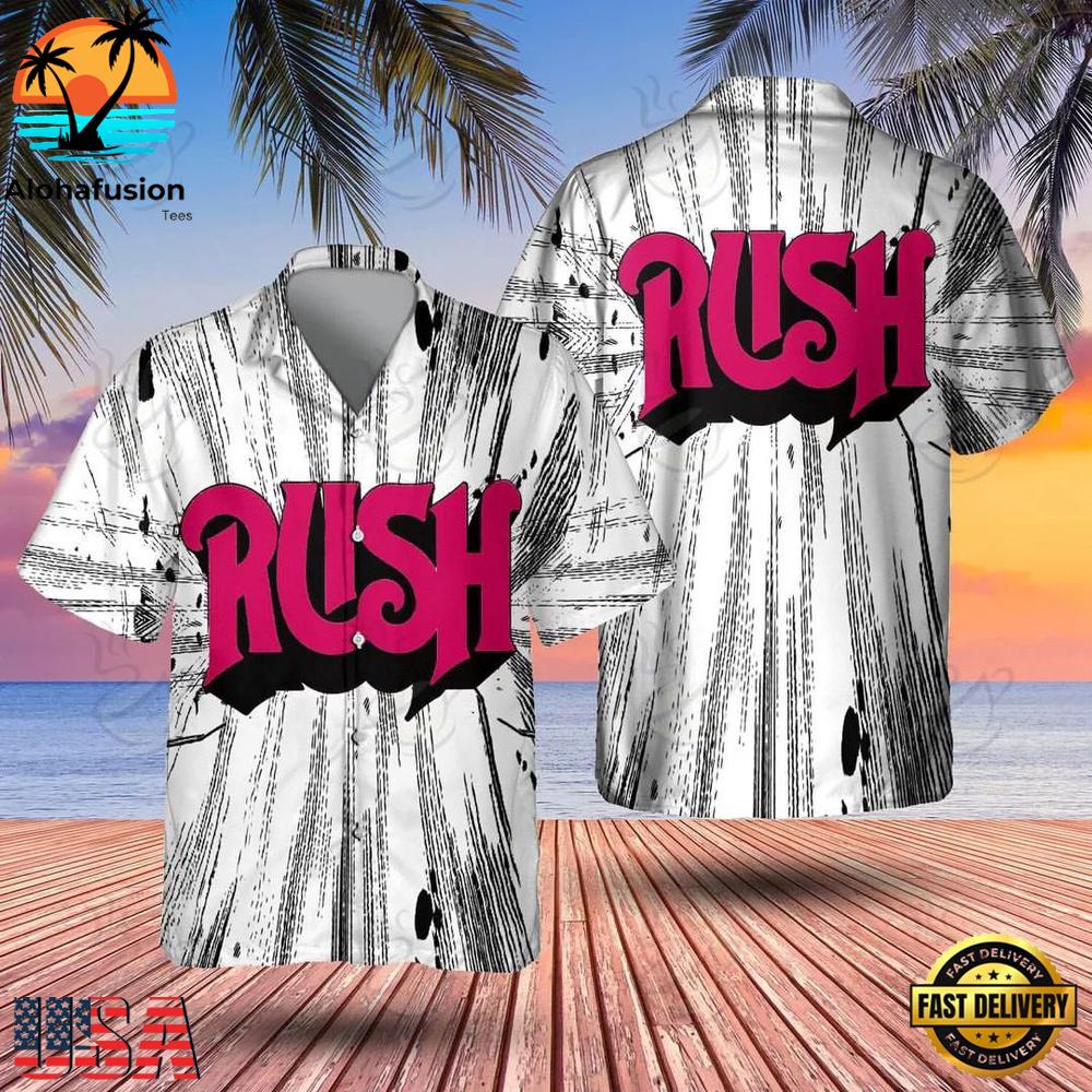 Rush Retro Logo Classic Summer Aloha Hawaiian Shirt