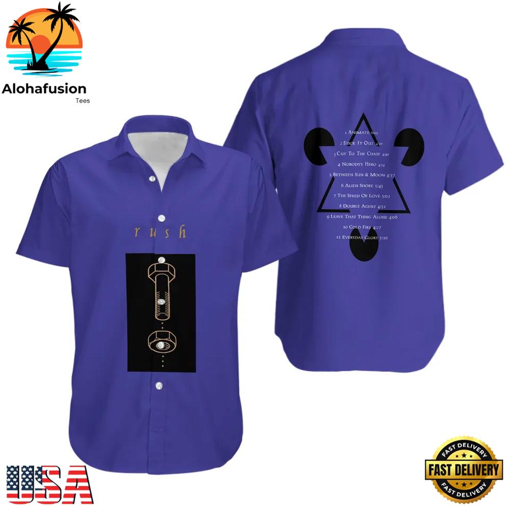 Rush Rock Band Counterparts Album Summer Aloha Hawaiian Shirt
