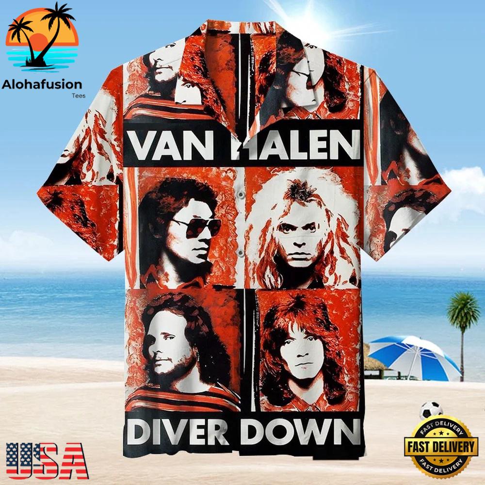 Van Halen Diver Down Summer Hawaiian Shirt