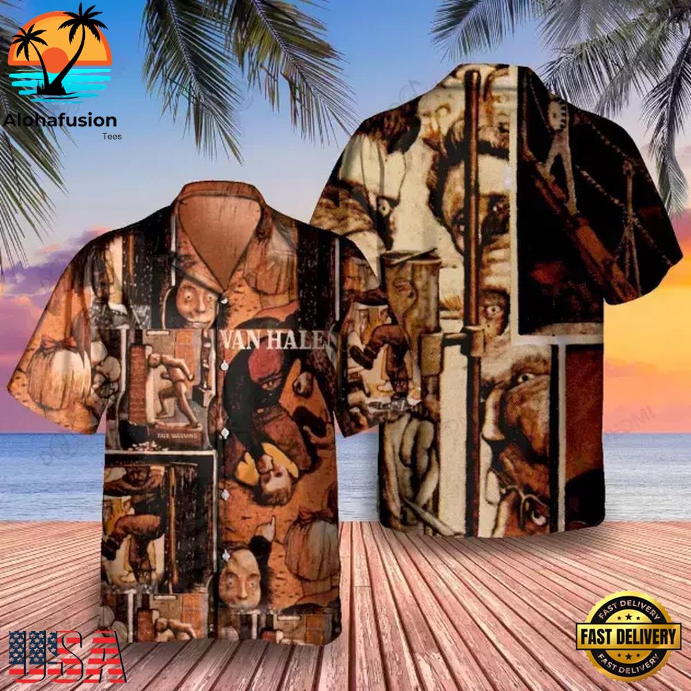 Van Halen Fair Warning Album Cover Summer Hawaiian Shirt