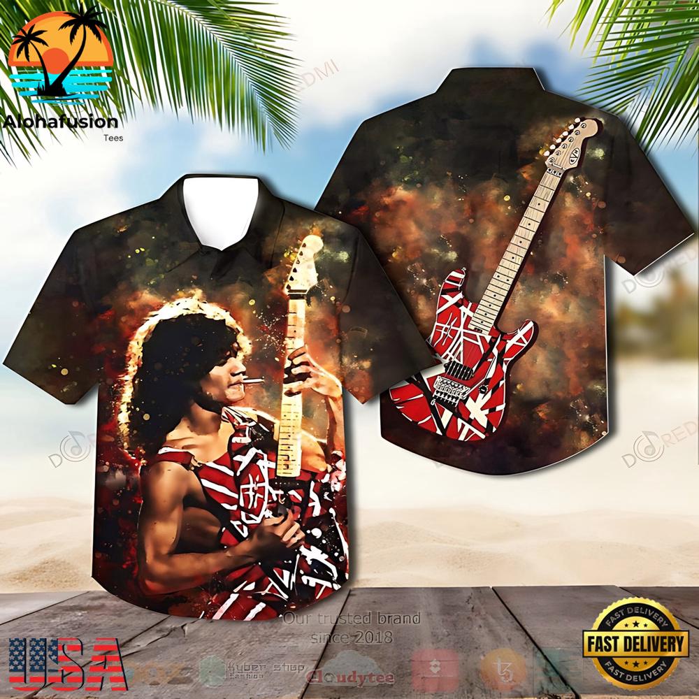 Van Halen Love Guitar Album Summer Hawaiian Shirt