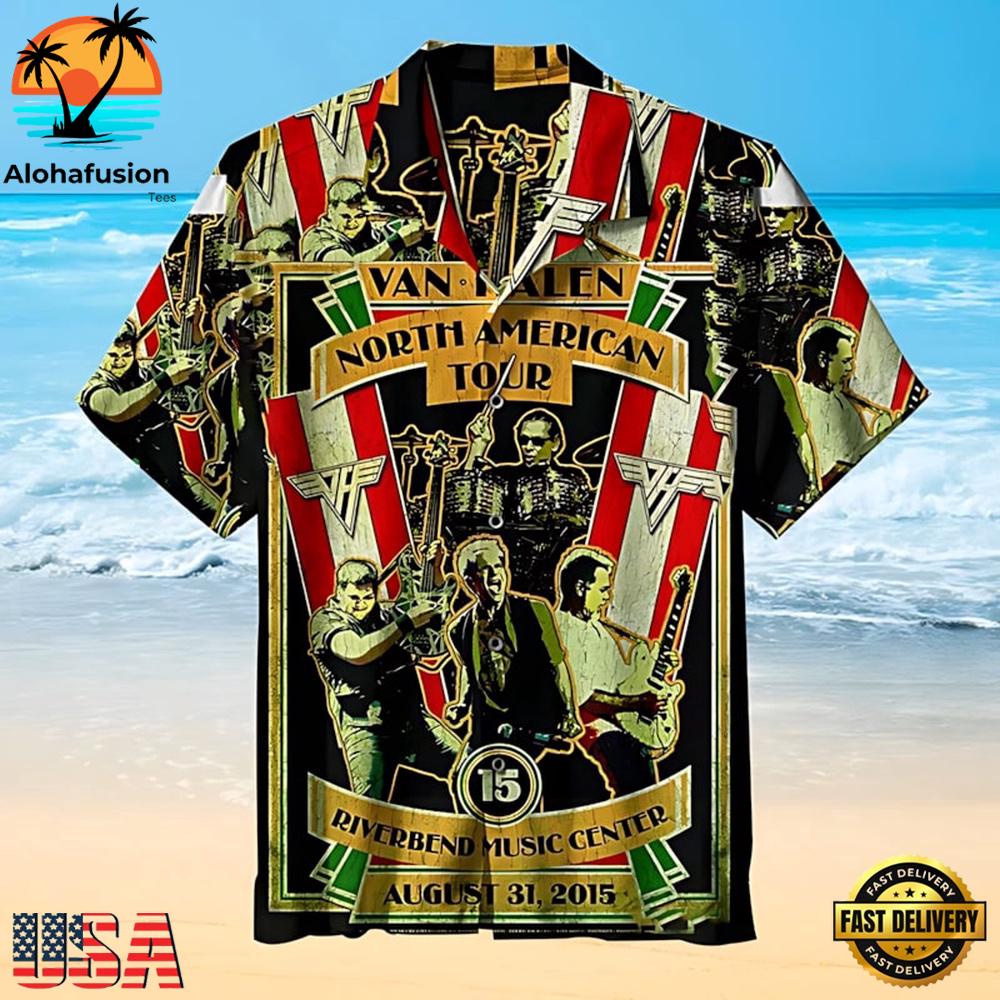 Van Halen North American Tour Summer Hawaiian Shirt