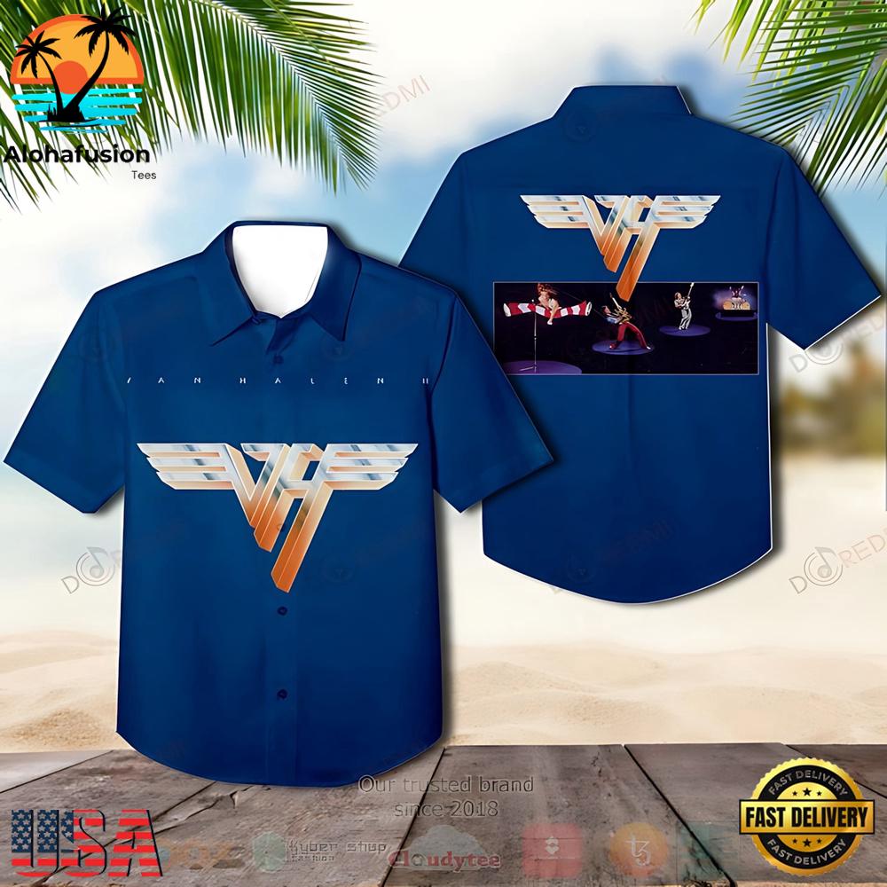 Van Halen Retro Logo Summer Hawaiian Shirt