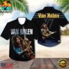 Van Halen Rock Band Guitar Album Summer Hawaiian Shirt , Van Halen Aloha Shirt 2 Van Halen Rock Band Guitar Album Summer Hawaiian Shirt