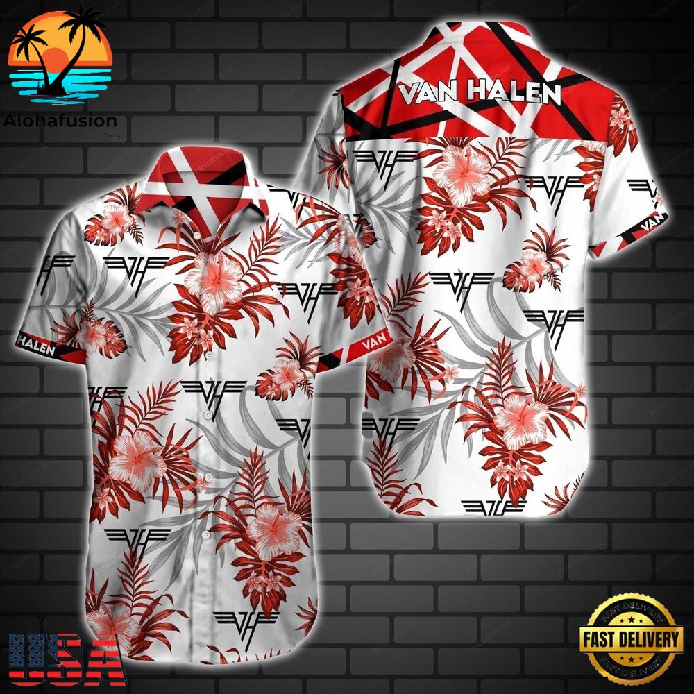 Van Halen Tropics Rock Band Summer Hawaiian Shirt