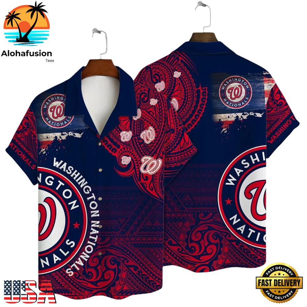 Washington Nationals Beachfront Bliss Summer Hawaiian Shirt