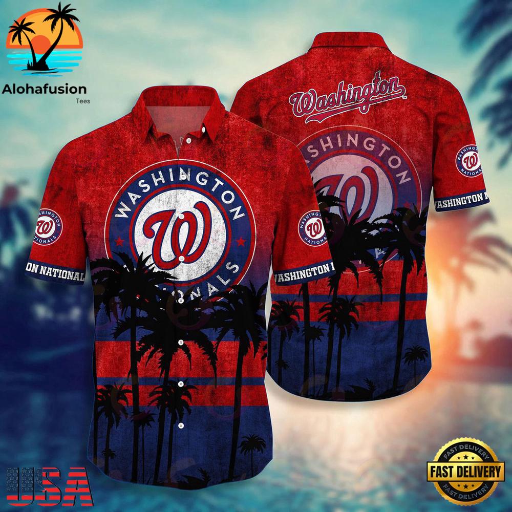 Washington Nationals Capital Paradise Summer Hawaiian Shirt