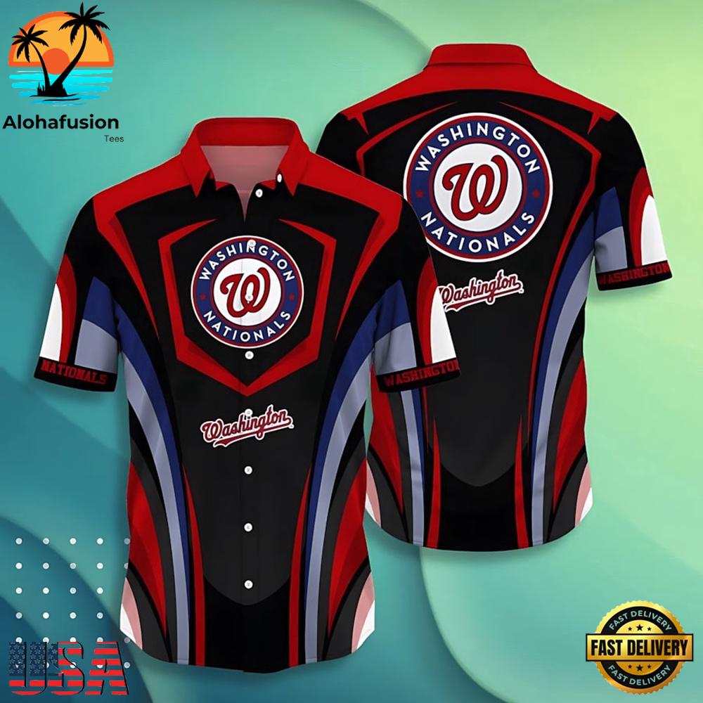 Washington Nationals Ocean Wave Summer Hawaiian Shirt