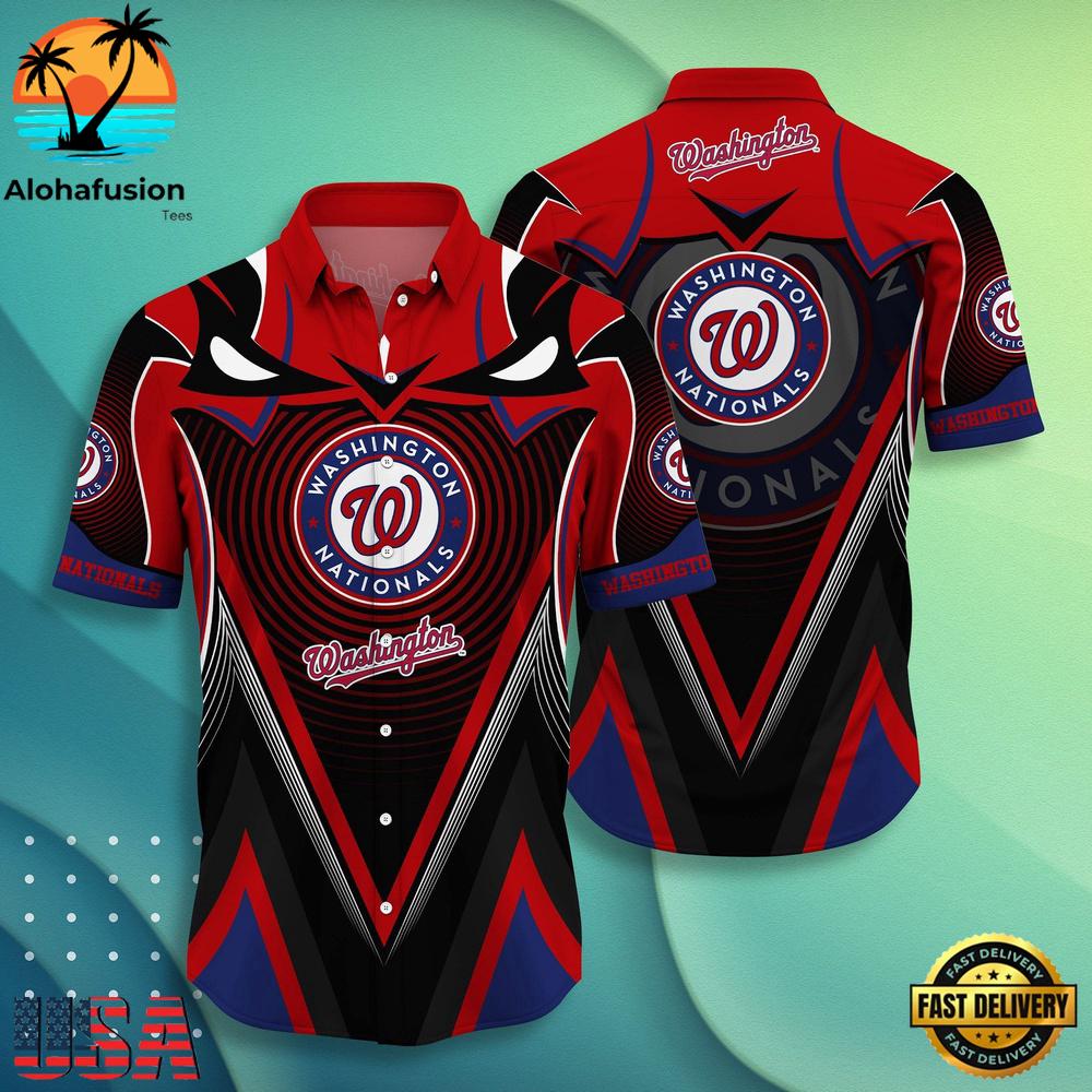 Washington Nationals Sunset Beach Summer Hawaiian Shirt