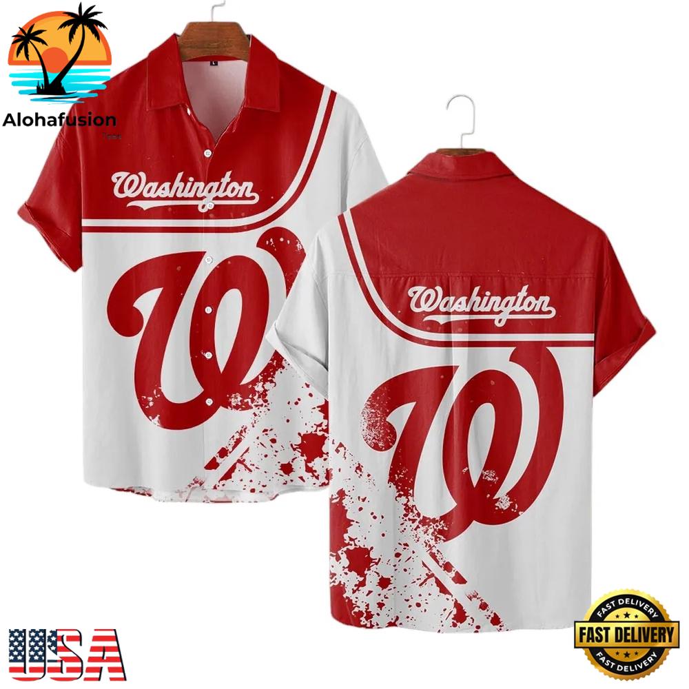 Washington Nationals Sunset Palms Summer Hawaiian Shirt