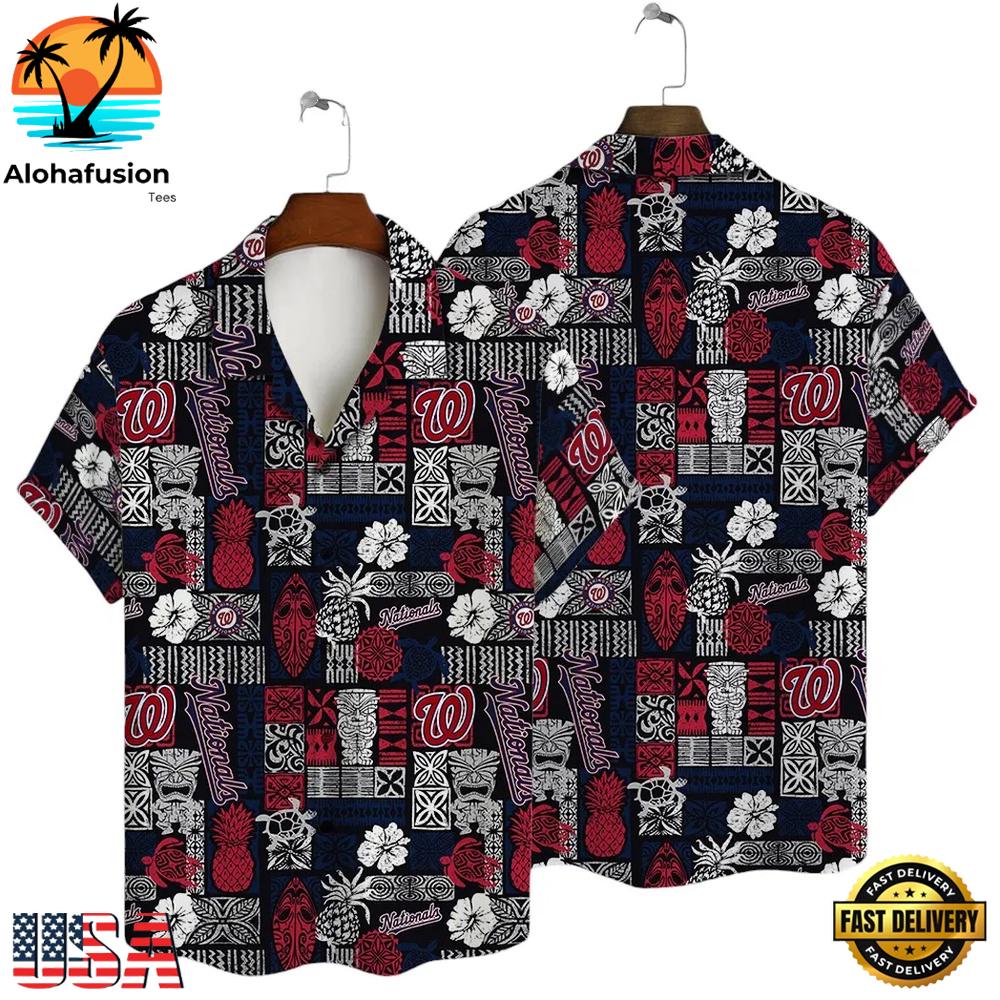 Washington Nationals Tropical Haven Summer Hawaiian Shirt