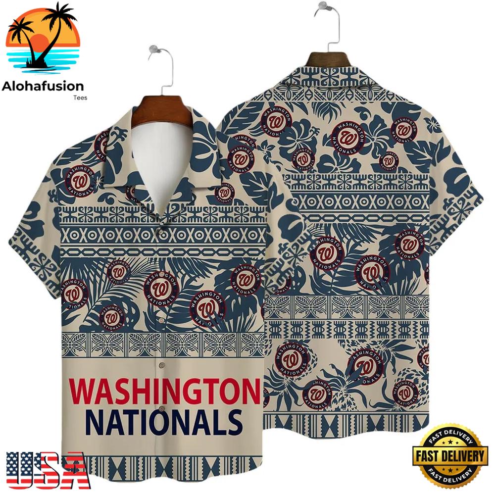 Washington Nationals Tropical Horizon Summer Hawaiian Shirt